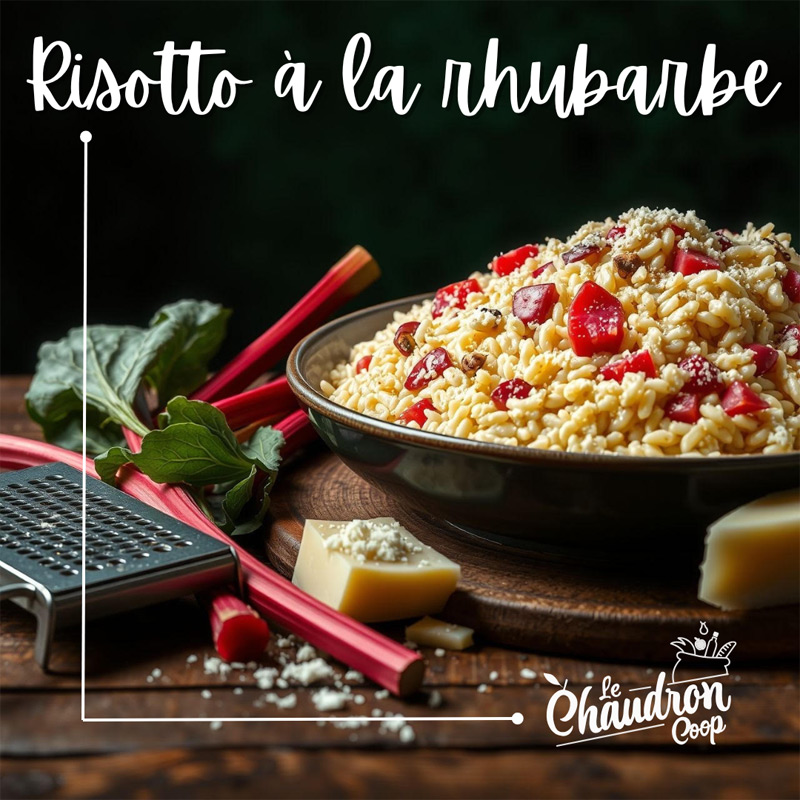 Risotto à la rhubarbe