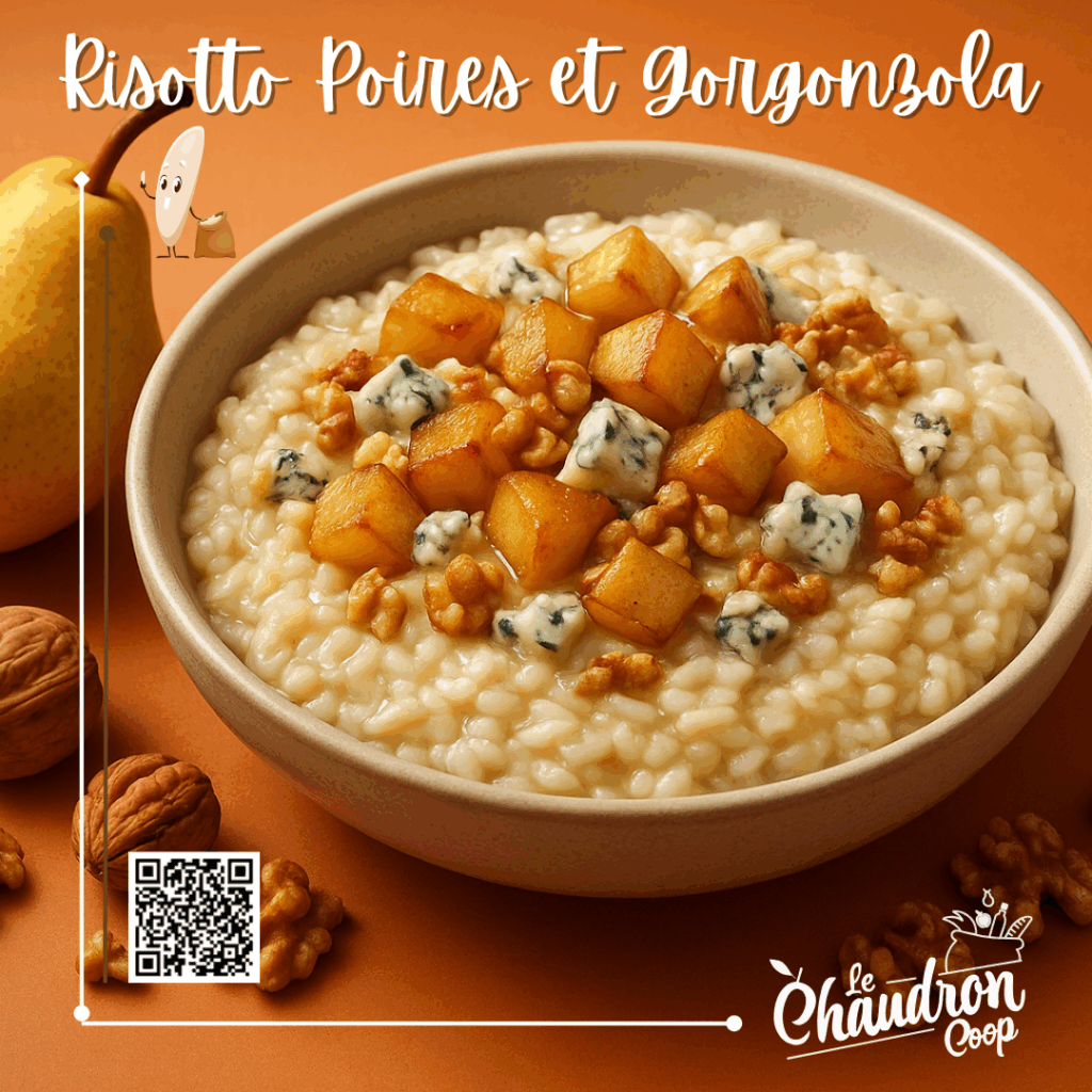 Rizotto poires gorgonzola