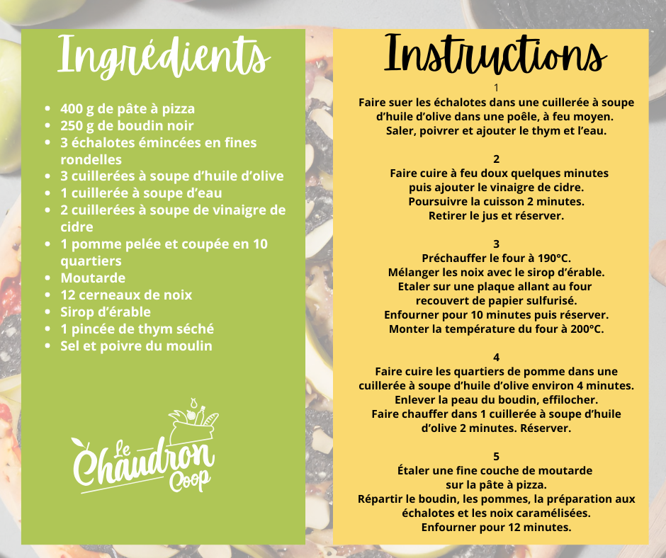 Recette pizza normande