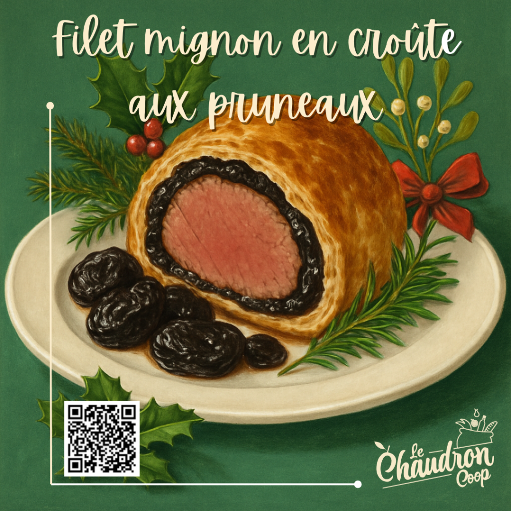 Recette filet mignon en croûte aux pruneaux