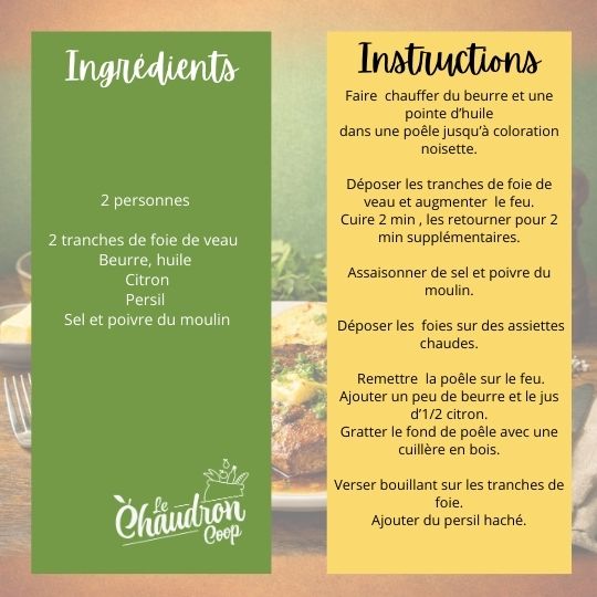 Recette Foie de veau Micha