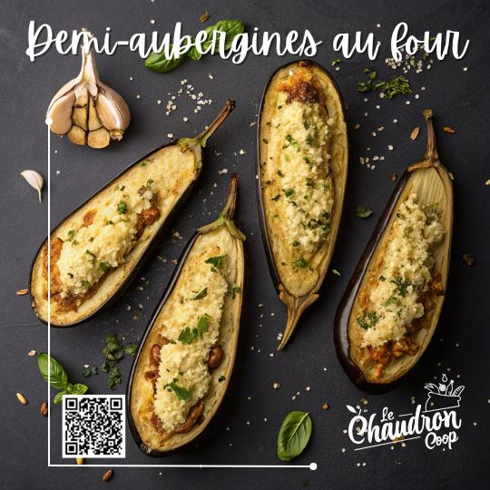 Demi aubergine au four