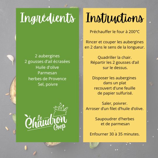 Demi aubergine au four