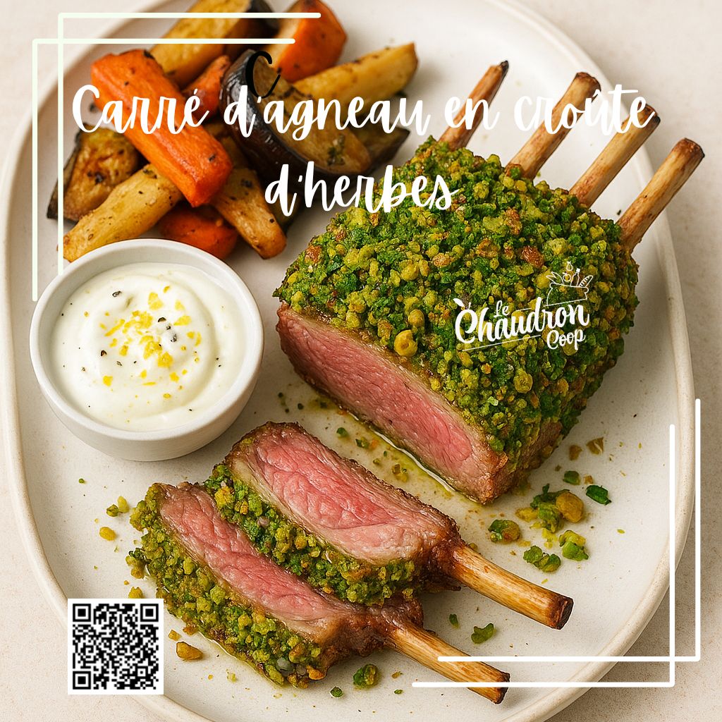 Carré d'agneau en croûte d'herbes