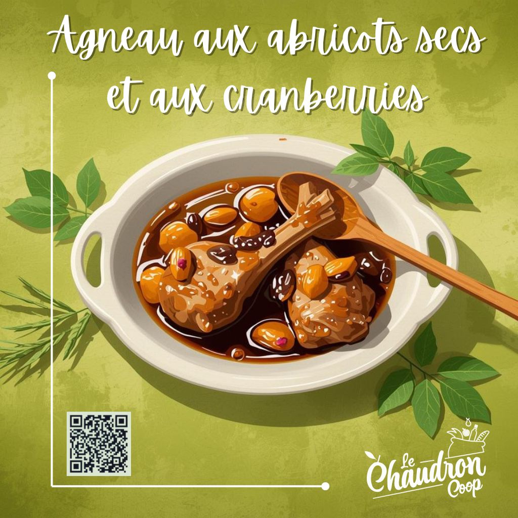 Agneau aux abricots secs et aux cramberries