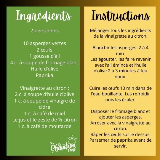 Asperges vertes en salade