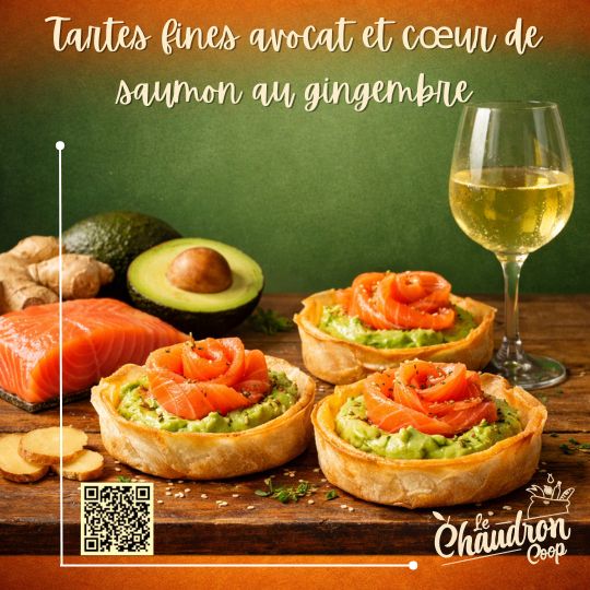 Tarte avocats saumon
