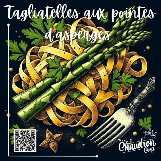 Tagliatelles aux pointes d'asperges