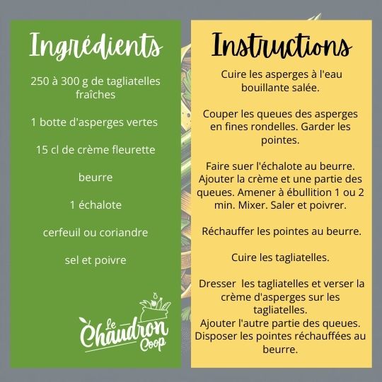 Tagliatelles aux pointes d'asperges