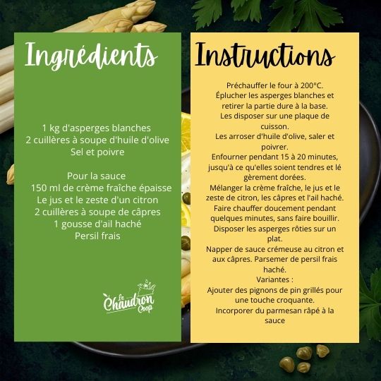 Asperges blanches au four