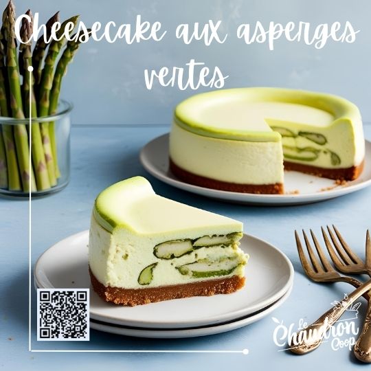 Cheesecake d'asperges vertes